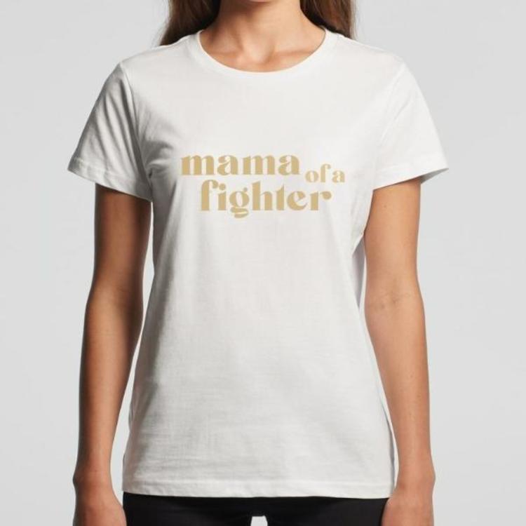 Mama of a Fighter - Women's Fitted Tee